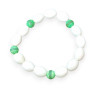 Bracelet Agate du Tibet et Perles de Verre de Murano