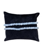 Bracelet Aigue marine Facetté en 4 mm (s)