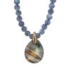 Pendentif Labradorite et Collier fermoir Doré (s)