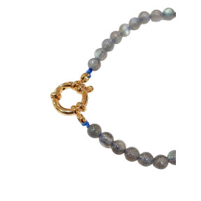 Pendentif Labradorite et Collier fermoir Doré (s)