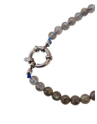 Pendentif Labradorite et Collier fermoir Argenté (s)