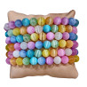 Bracelet Sélénite multicolore Pierres rondes 8mm