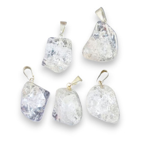 Pendentif Cristal de Roche Craquelé (s)