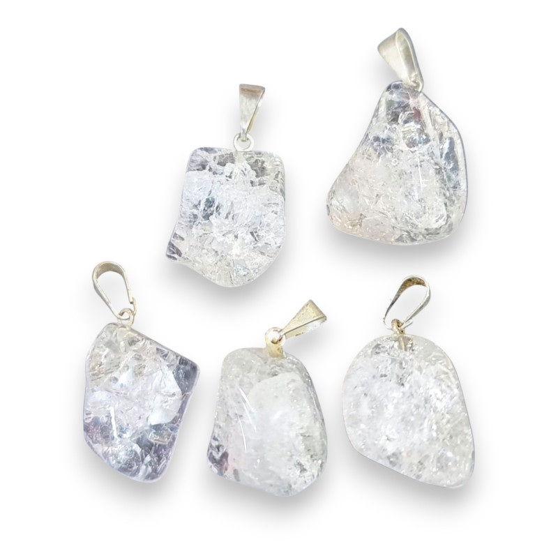 Pendentif Cristal de Roche Craquelé (s)