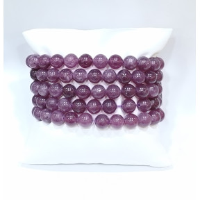 Bracelet Lépidolite Clair Pierres Rondes 8mm