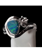 Bague Opale Argent 925 Taille 55