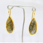 Boucles Labradorite Facettée Laiton Plaqué Or