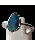 Bague Opale Argent 925 Taille 55