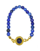 Bracelet Lapis-Lazuli Pierres Rondes Facettées 6mm