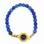 Bracelet Lapis-Lazuli Pierres Rondes Facettées 6mm