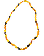 Collier Ambre Baltique Multicolore Fermoir à Vis 45 cm