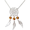 Collier Ambre "Attrape-rêve" Argent 925