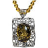 Pendentif Ambre Vert sur Collier Ambre Baltique Pierres Rondes 8mm