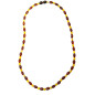 Collier Ambre Baltique Cognac et Miel Fermoir à Vis 45 cm