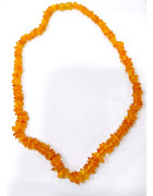 Collier Ambre Baltique Cognac Baroque avec Fermoir à Vis 40 cm
