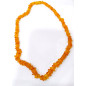Collier Ambre Baltique Cognac Baroque avec Fermoir à Vis 40 cm