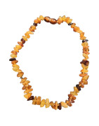 Collier Ambre baltique multicolore Baroque bébé avec fermoir sécurisé