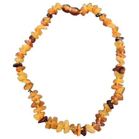 Collier Ambre baltique multicolore Baroque bébé avec fermoir sécurisé