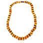 Collier Ambre Baltique Cognac et Miel avec Fermoir à Vis 45 cm