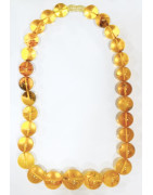 Collier Ambre Baltique Billes de 14 à 22 mm avec Fermoir à Vis 45 cm