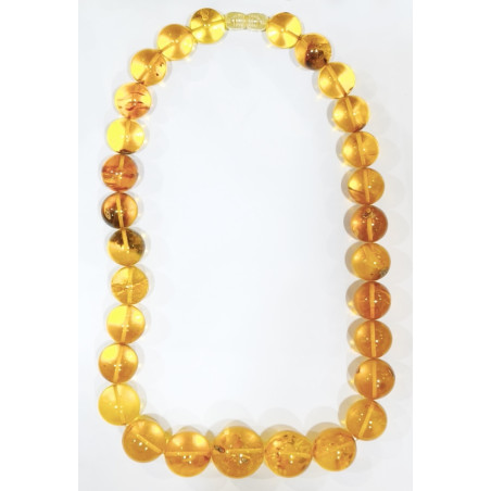 Collier Ambre Baltique Billes de 14 à 22 mm avec Fermoir à Vis 45 cm