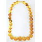 Collier Ambre Baltique Billes de 14 à 22 mm avec Fermoir à Vis 45 cm