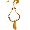 Collier Ambre Blanc et Jaune du Mexique à Enfiler 80 + 14 cm