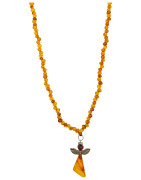 Pendentif Ambre Ange et Collier Ambre 54 cm