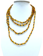 Collier Ambre Multicolore Type Sautoir 192 cm