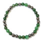 Bracelet Fuschite Hématite Pierres Rondes 6mm
