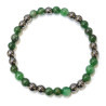 Bracelet Fuschite Hématite Pierres Rondes 6mm