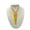 Pendentif Ambre Baltique Pointe avec Cordon Réglable