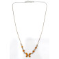 Collier Ambre Papillons Argent 925 45 cm