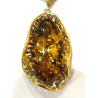 Pendentif Ambre Baltique avec Cordon Cuir 35 cm