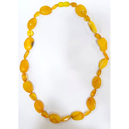 Collier Ambre Baltique Fermoir à Vis 44 cm