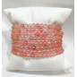 Bracelet Quartz Rose Cerise Enfant Pierres Rondes 5mm