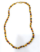 Collier Ambre Baltique Multicolore avec Fermoir 36 cm
