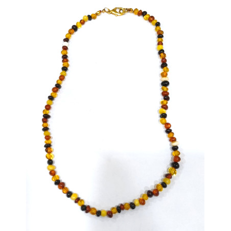 Collier Ambre Baltique Multicolore avec Fermoir 36 cm