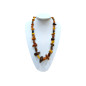Collier Ambre Baltique Multicolore Brute avec Fermoir à Vis 66 cm