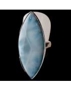 Bague Larimar Argent 925 Taille 55+ réglable