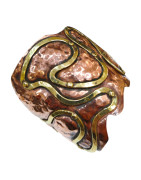 Bracelet Laiton et Cuivre Martelé et Riveté Pièce Unique PK