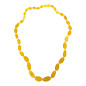 Collier Ambre Baltique Miel Opaque avec Fermoir à Vis 44 cm