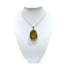Pendentif Ambre Vert avec Chaîne Argent 925
