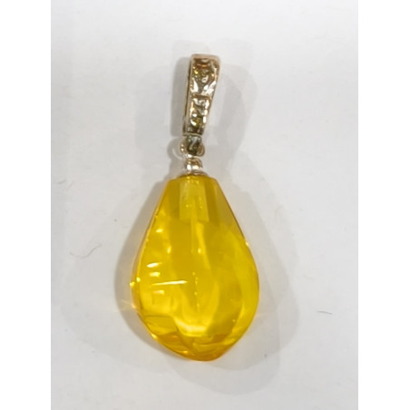 Pendentif Ambre Baltique Argent 925