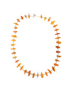 Collier Ambre Baltique Cognac avec Fermoir 48 cm