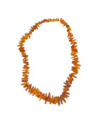 Collier Ambre Baltique Cognac avec Fermoir à Vis 46 cm
