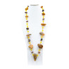 Collier Ambre Baltique Brute et Pierres Rondes avec Fermoir 76 cm