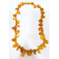 Collier Ambre Baltique Cognac avec Fermoir à Vis 44 cm