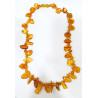 Collier Ambre Baltique Cognac avec Fermoir à Vis 44 cm