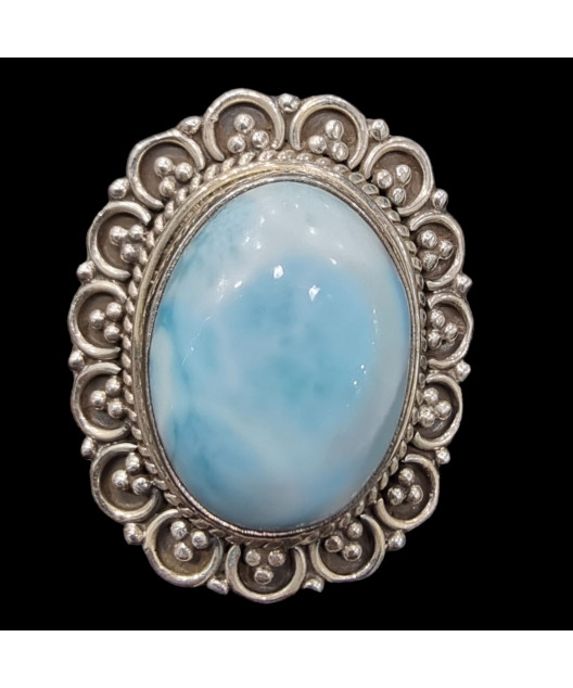 Bague Larimar argent 925 Taille 55